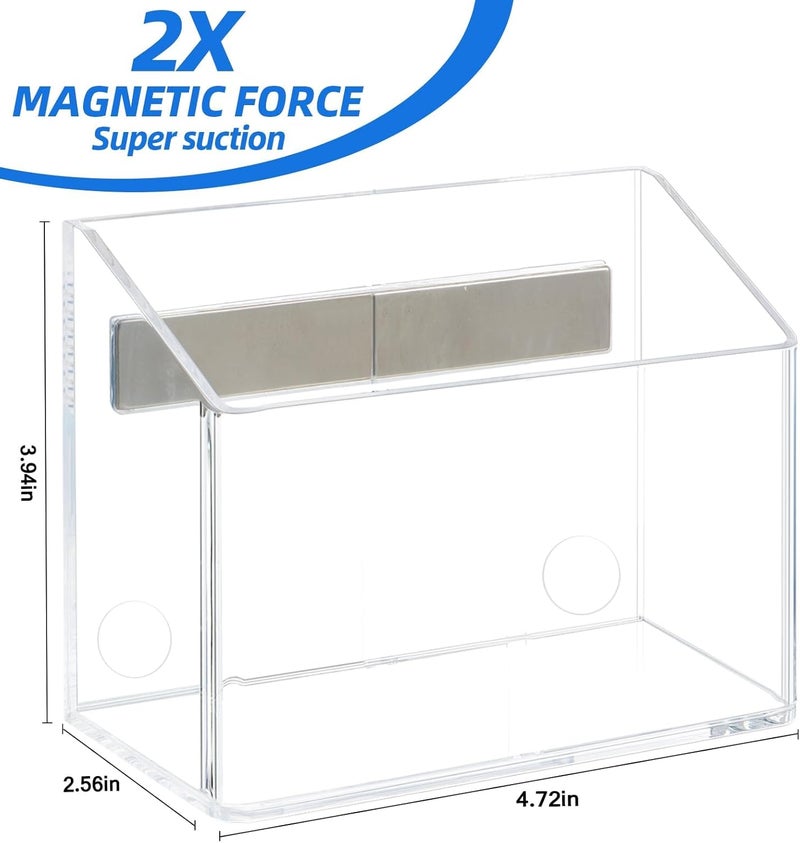Simetufy Magnetic Pen Holder, Magnetic Dry Erase Marker Holder, magnetic pen holder for refrigerator, whiteboard , Pens, Pencils, Non-slip Acrylic Magnetic Marker Holder- Transparent, 1 Pack - Image 5